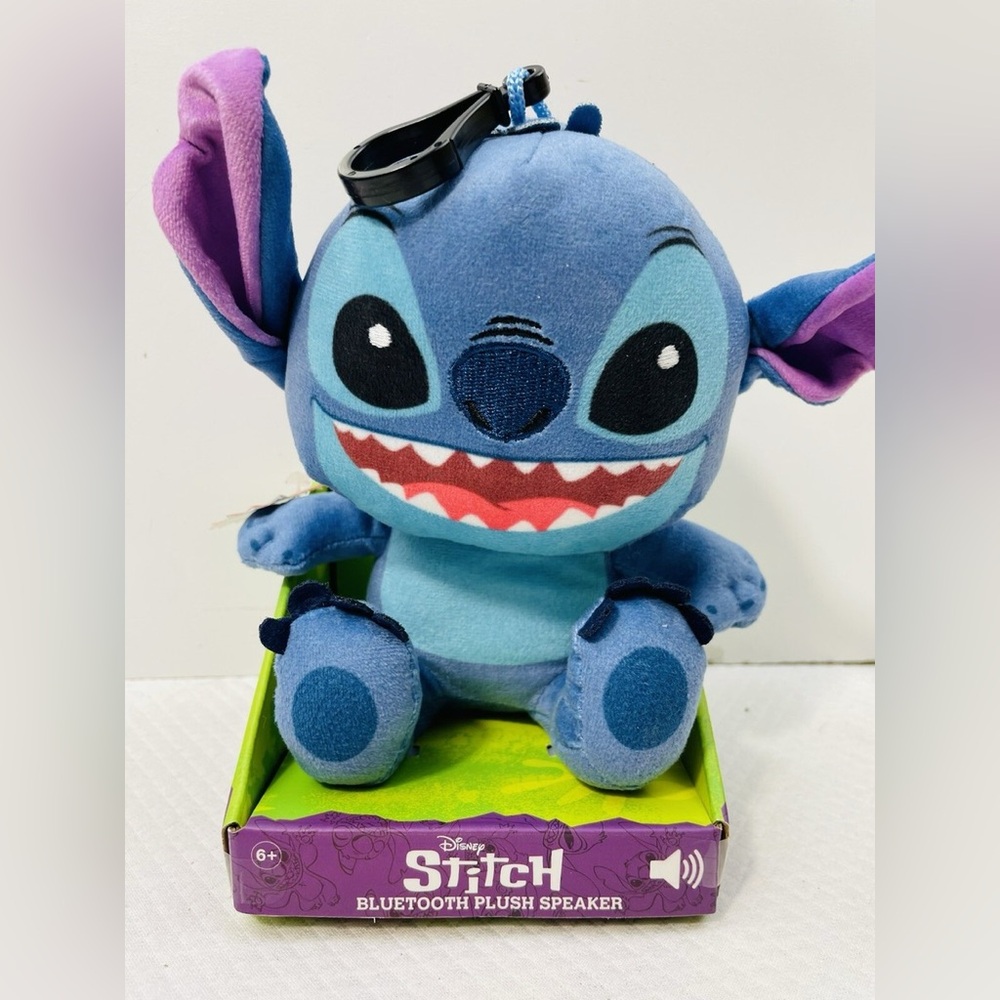 Disney Stitch Mini Bluetooth Plush Speaker with Keychain Bitty Boomers NEW